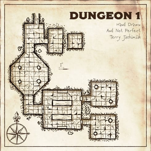 Unleashing Creativity: My Journey into Hand-Drawn Dungeon Maps - Part 1